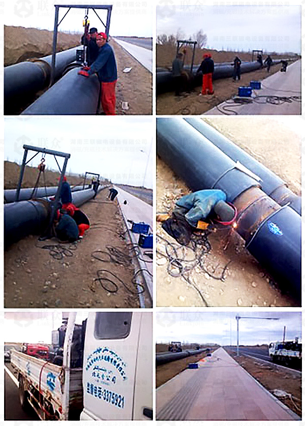 新疆阿勒泰地區客戶試用三聯磁電DJ-220管道消磁機中 新疆阿勒泰地區客戶試用三聯磁電DJ-220管道消磁機中